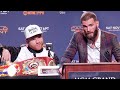 CALEB PLANT TELLS CANELO “I DONT F AROUND” AS CANELO SMIRKS AT HIM IN FIRST MEETING SINCE BRAWL