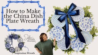 How to Make a Gorgeous Faux China Dish Wreath – Easy Home Decor Tutorial | Easy Plate Wreath DIY