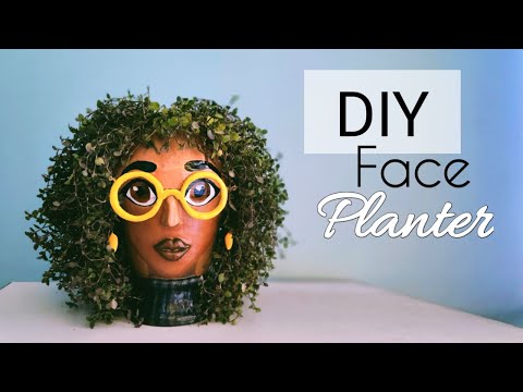 DIY face planter/ clay pot decoration ideas/ head planter ideas/pot painting