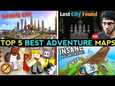 Top 5 Best Adventure Maps For Minecraft Or Mcpe || Must Watch Best Maps Without Zachiver || Hindi