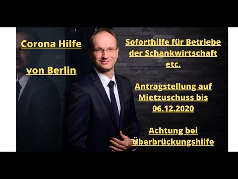 Corona Hilfen   Soforthilfe für Berliner Schankwirtschaft