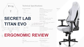 Video thumbnail for Secret Lab Gaming Chair  Review | Ergonomics & Posture On Titan Evo by Olivier Girard - the Posture Guy