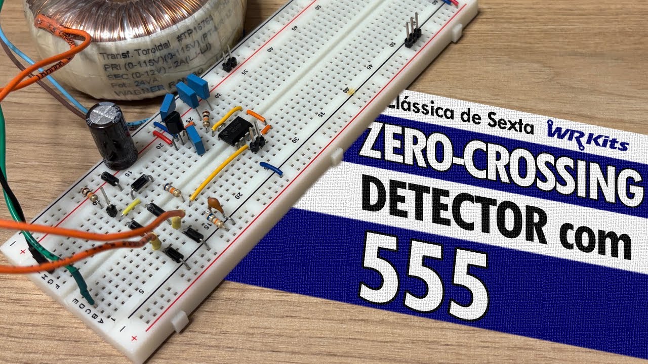 DETECTOR DE PASSAGEM POR ZERO COM 555 (SINCRONISMO COM A REDE)!