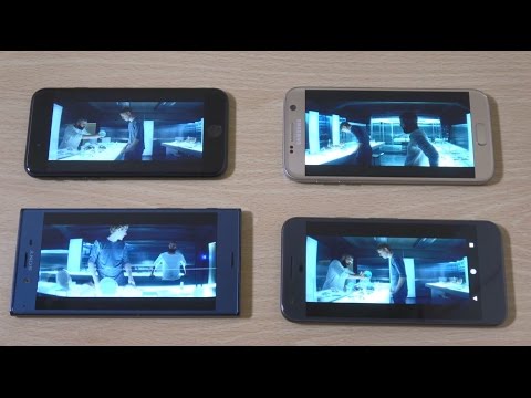 Google Pixel vs iPhone 7 vs Samsung Galaxy S7 vs Xperia XZ - Video & Speaker Test!