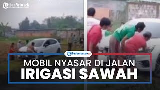 Viral Video Mobil Tersesat di Sebuah Jalan Irigasi Sawah, akibat Ikuti Arah Aplikasi Penunjuk Jalan
