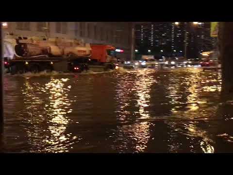 Потоп на Кушелевской дороге. Санкт Петербург.
