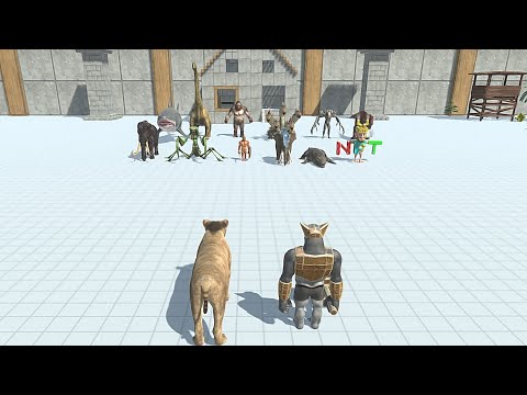 GHOR HAMMER WITH SMILODON VS BOSS - Animal Revolt Battle Simulator