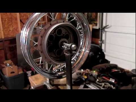 DIY Home Made Motorcycle Wheel Truing Stand Yamaha VSTAR 650
