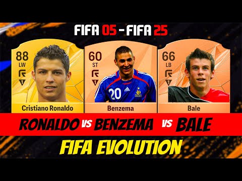 FC25: Ronaldo VS Benzema VS Bale FIFA EVOLUTION (EA FC 25)! 😢💔 FIFA 05 - FIFA 25