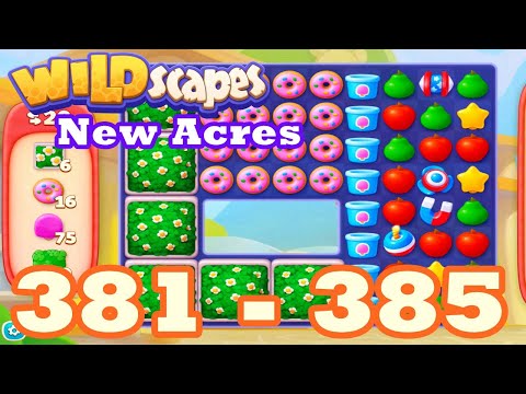 Wildscapes: New Acres Level 381 - 385 HD Gameplay | 3 match puzzle | android | 382 | 383 | 384 | IOS