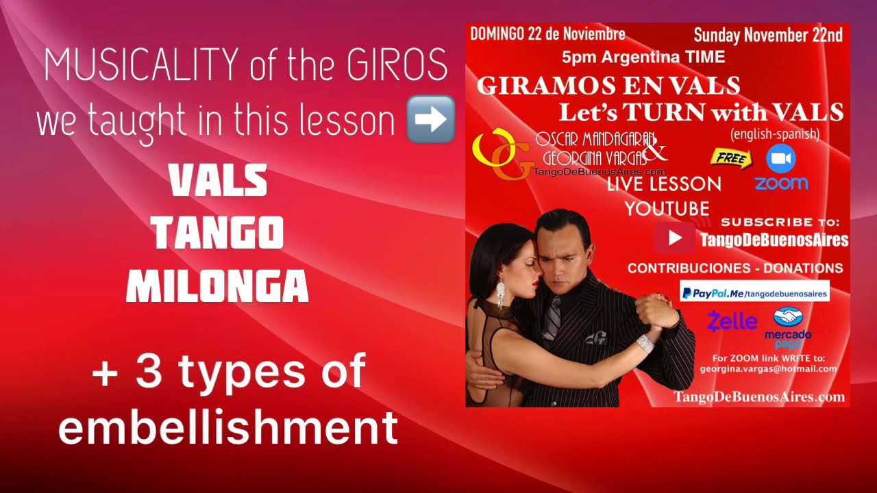 Video thumbnail for MUSICALIDAD #ADORNOS Musicality and Embellishment for Vals Tango Milonga Georgina & Oscar mandagaran