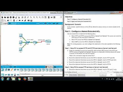 4.2.2.12 Packet Tracer - Configuring Extended ACLs