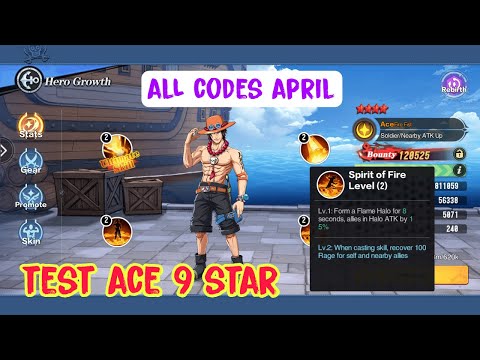 OP Captain and the Warlords | Up ACE To 9 Star & All Redeem Codes APRIL - How to Redeem Code