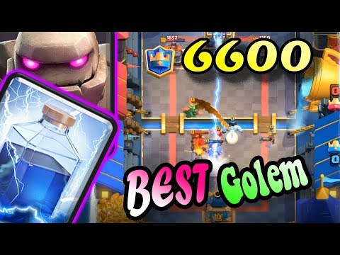 🔥BEST  Golem Lightning DECK 6600+ gameplays - Clash Royale