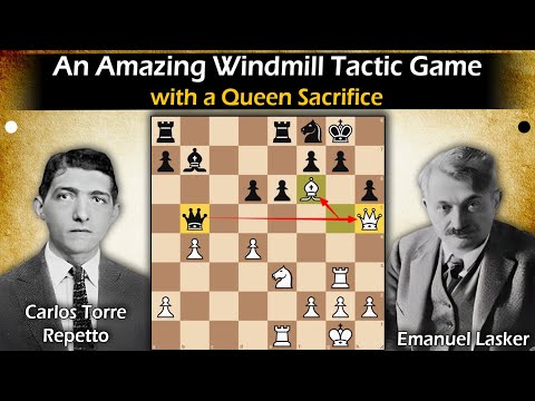 An Amazing Windmill Tactic Game | Repetto vs Lasker 1925