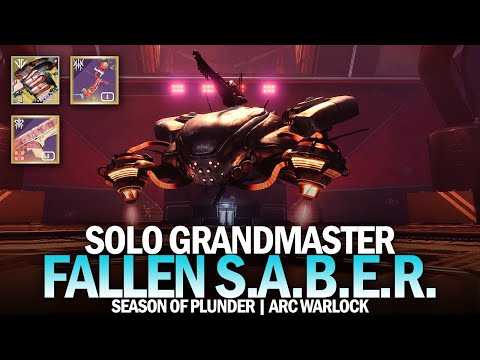 Solo Grandmaster Nightfall Fallen SABER (Arc Warlock) [Destiny 2 Season of Plunder]
