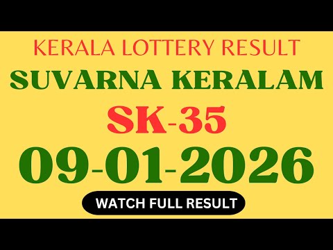 SUVARNA KERALAM SK-35 LOTTERY RESULT 09.01.2026