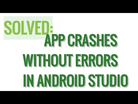 App crashes without errors solved in Android studio