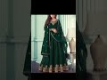 Most Beautiful Party Wear Dark Green Colour Anarkali Suit Designs Shorts Rekhafashionupdates