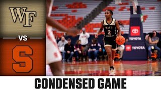 Wake Forest vs. Syracuse Condensed Game | 2022-23 ACC Women’s Basketball