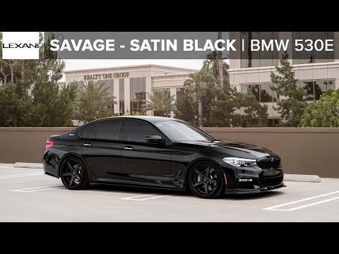BMW 530e on Savage - Satin Black Finish by Lexani