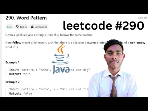 Leetcode 290 Word Pattern Hashmap Java