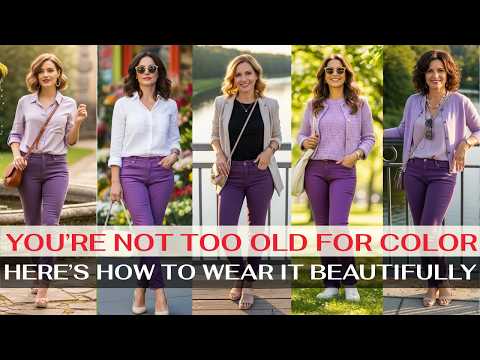 How to Wear Purple Jeans and Look So Young and Stylish | Women Over 50 Edition