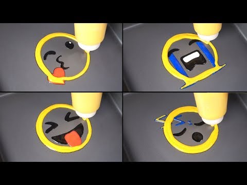 Emoji Pancake Art - Heart, Crying, Tease ya, Sleeping / satisfying Videos