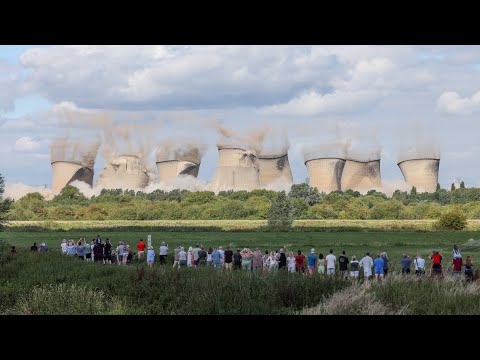 World Record-Breaking 8 Cooling Tower Demolition! - Cottam Power Station
