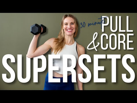 Biceps, Back, & Core SUPERSETS | 30 minute dumbbell workout