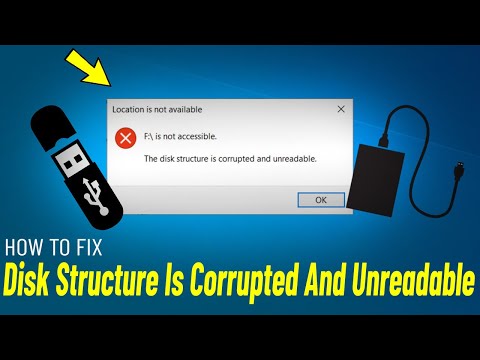 Fix The disk structure is corrupted and unreadable | How To Solve Hard Drive is not accessible