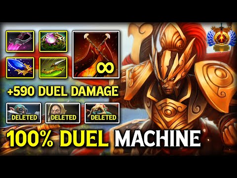 100% WAR MACHINE LEGION COMMANDER | +590 DUEL DAMAGE With Magical Build | 7.40 DotA 2