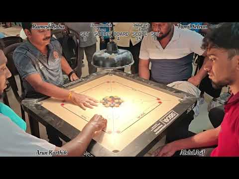 Doubles SF | Arun Karthik & Tamil Selvan vs Ramesh Babu & Abdul Asif | YMCA Royapuram 2025 #carrom