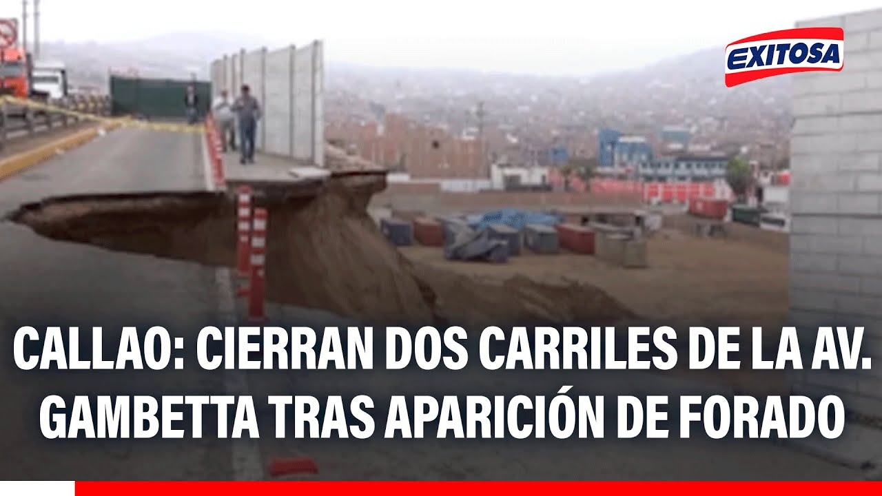 🔴🔵 Callao: Cierran dos carriles de la Av. Néstor Gambetta tras aparición de forado