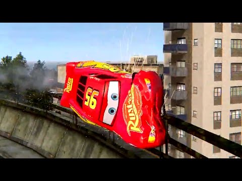 Lightning McQueen crash testing #4 | GTA IV