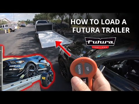 How to load a Futura lowering trailer #carhauler #mustang #carmods