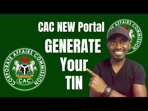 1-Click To Generate Your Tax Identification Number (TIN) From the CAC New Portal