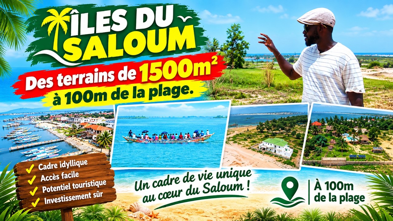 TERRAIN À VENDRE – MAR LODJ MARROCH Îles du Sine-Saloum video thumbnail