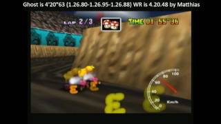 MK64 - World Record on Wario Stadium - 4'20"47* (NTSC: 3'36"63) by Daniel Burbank - live version