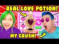 I GAVE MY *CRUSH* A REAL LIFE *LOVE POTION* FOR VALENTINE'S DAY in ADOPT ME ROBLOX! *it worked!!*