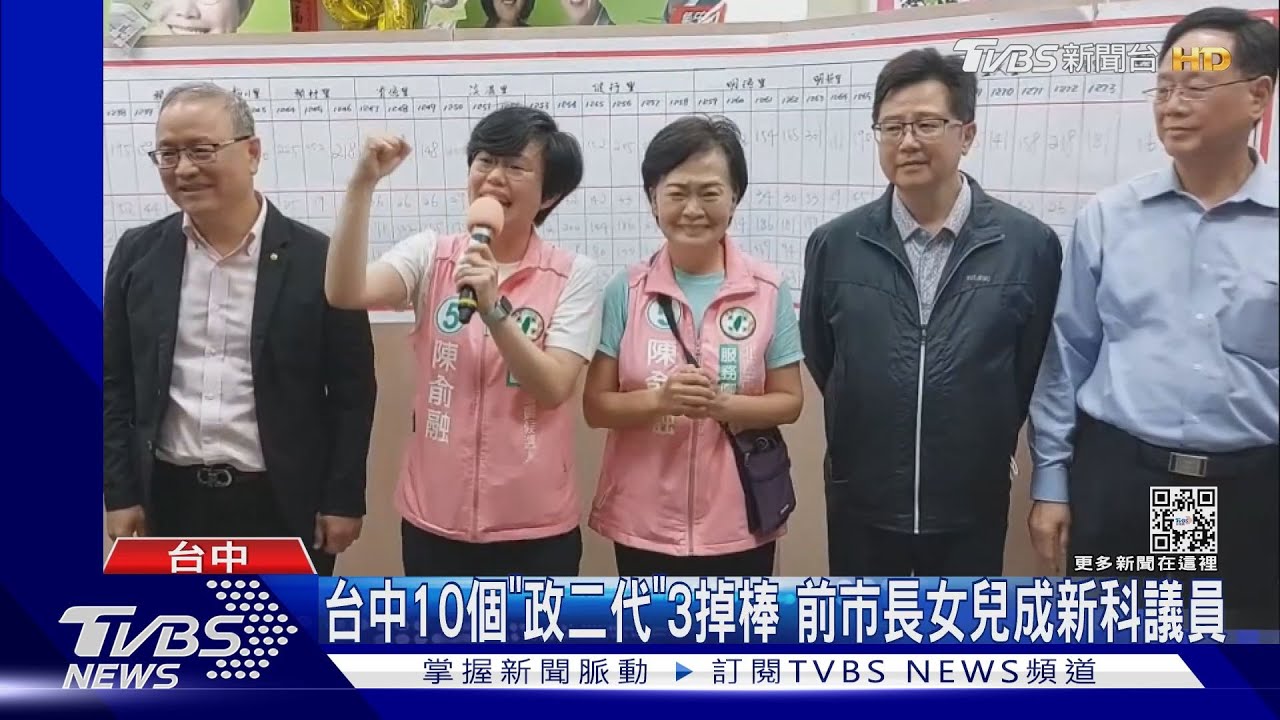 台中10個「政二代」3掉棒　前市長女兒成新科議員