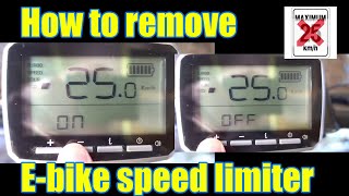 How to remove the SPEED Limiter 25KM/H CHINESE ELECTRIC E-BIKE BICYCLE Tongsheng tsdz2