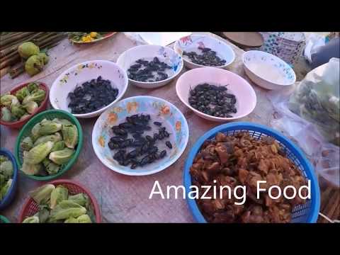 Laos Market - Asian Street Food 2018