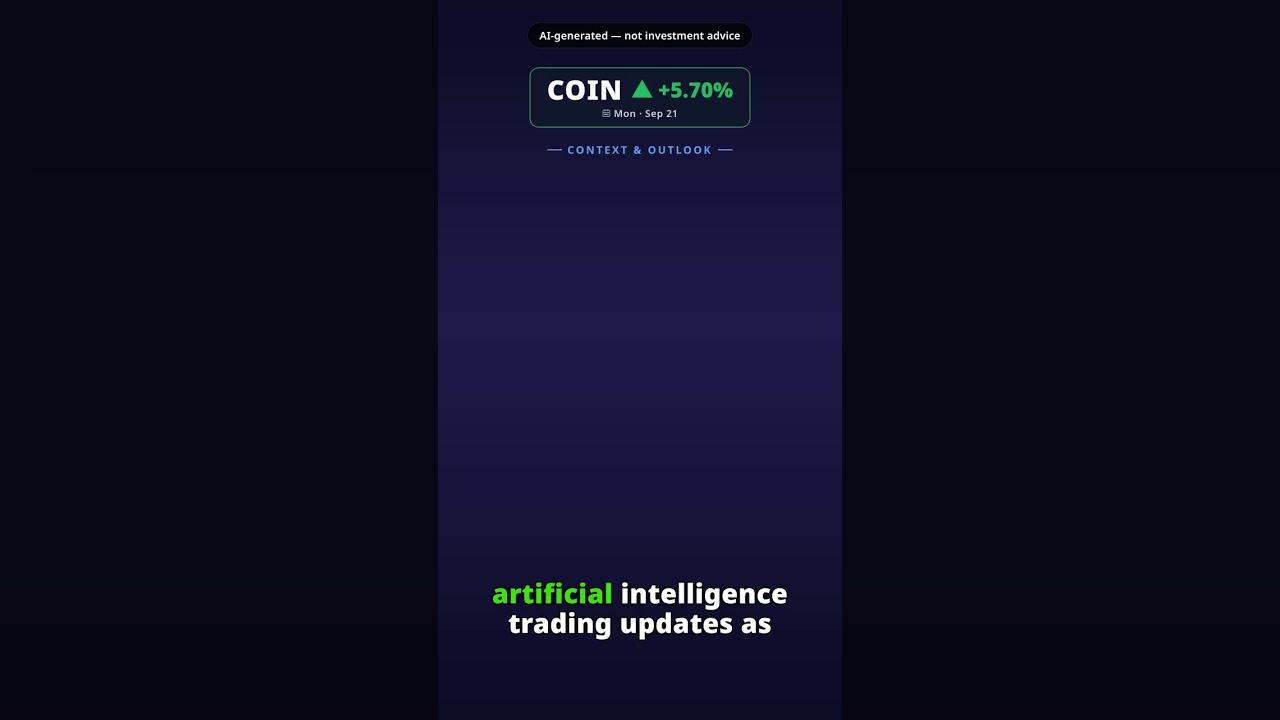 ¿Por qué acelera la acción de Coinbase hoy? COIN +5.70% (21 sep)