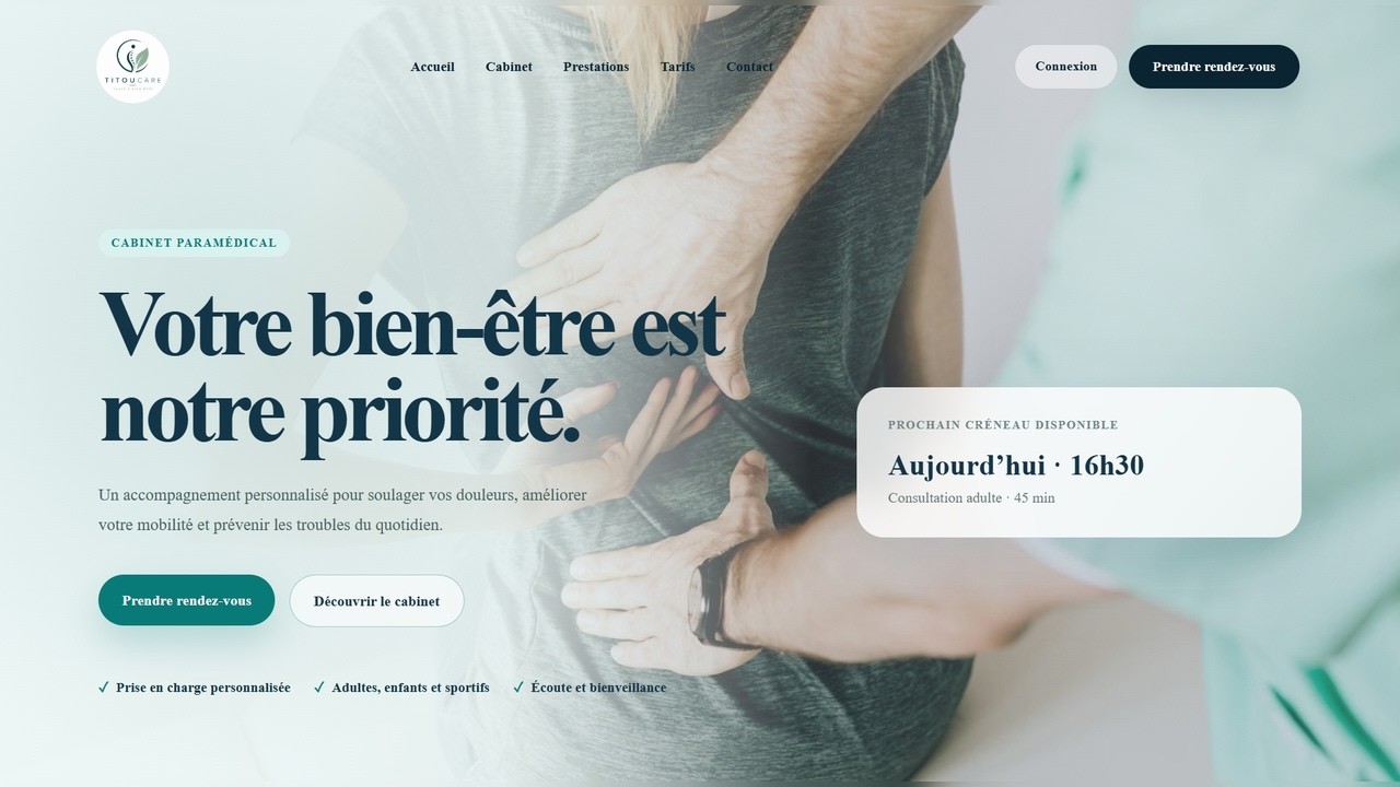 Aperçu vidéo - Template Médical TitouWeb