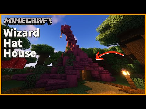 [Minecraft Creative] Wizard Hat House - Minecraft House 'Tutorial' (No Commentary)