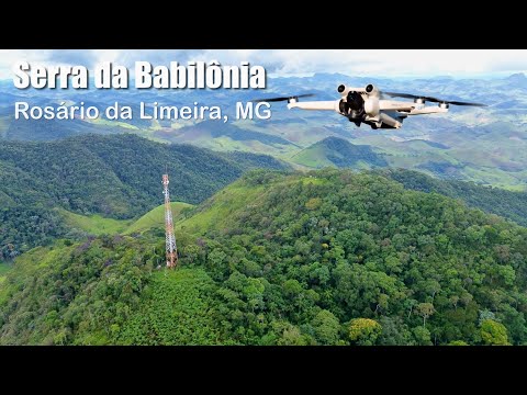 Imagens aéreas da Serra da Babilônia, Rosário da Limeira, MG. Situação das estradas na região. 