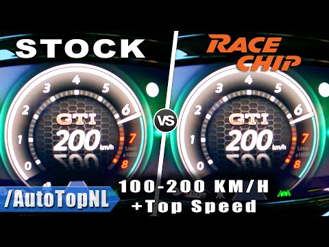 VW Golf GTI MK8 | STOCK vs RaceChip 100-200 & TOP SPEED by AutoTopNL