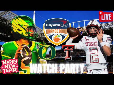 LIVE: #5 Oregon vs #4 Texas Tech | 2026 Orange Bowl Watch Party & Reaction! 🍊🏈