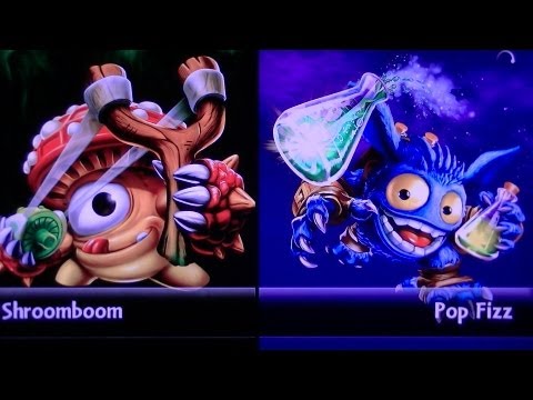 SKYLANDERS GIANTS SHROOMBOOM VS LIGHTCORE POP FIZZ